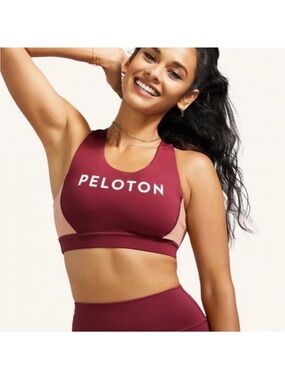 Peloton XXL Move Mission Strappy Bra Maroon Burgundy, Pristine  (Retired Style)